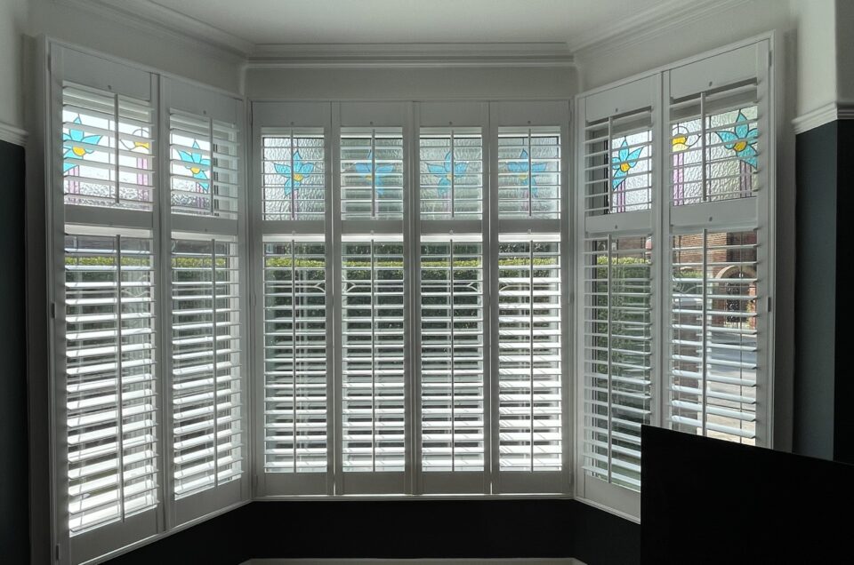 Tier on Tier Bay Window Shutters